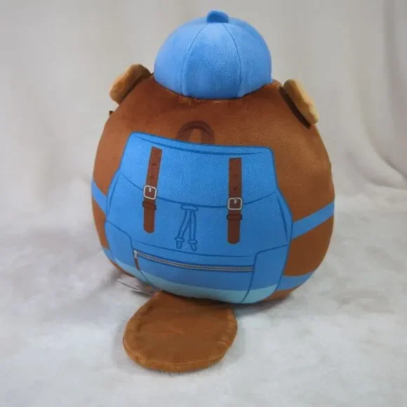 Squishmallows Chip The Beaver Back To School 9" Plush Hat Backpack Tail Kellytoy - Picture 4 of 7